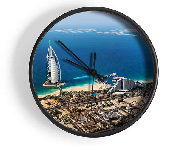 The Coast Line Of Burj Al Arab Clock - Wallart-Direct UK