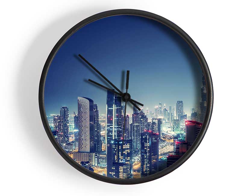 City Lights Clock - Wallart-Direct UK