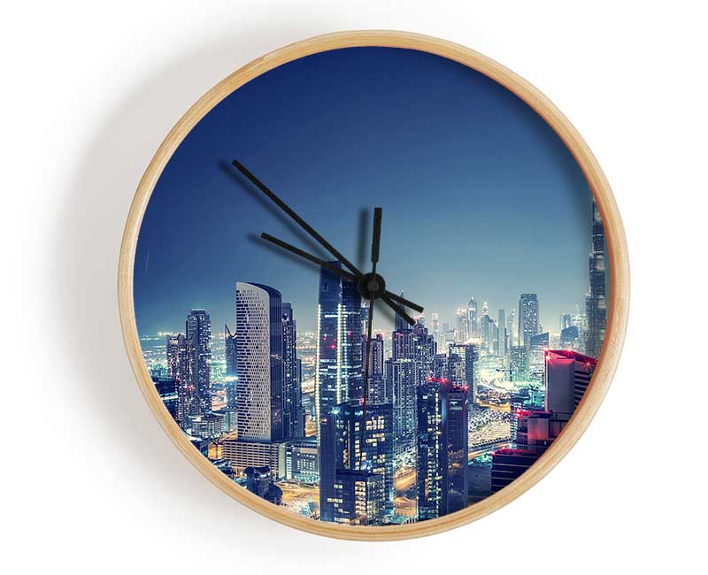 City Lights Clock - Wallart-Direct UK