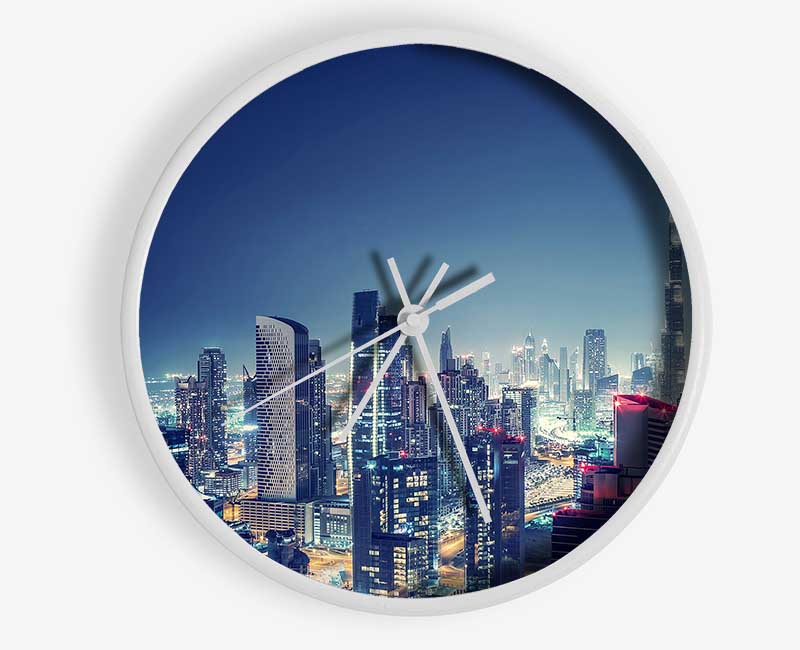 City Lights Clock - Wallart-Direct UK