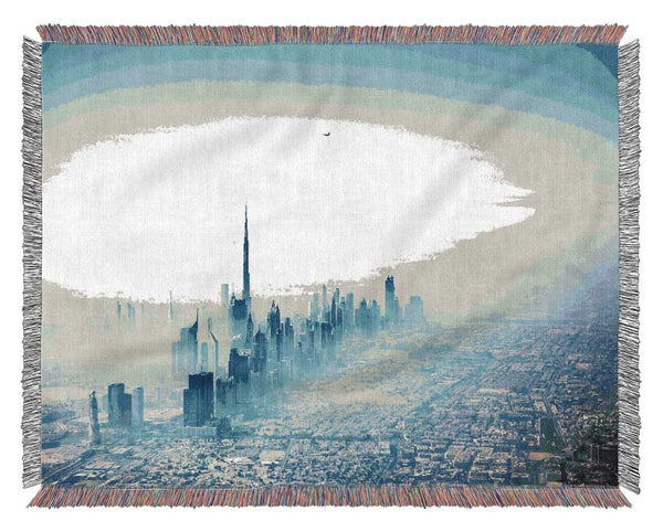 Bird Over The City Woven Blanket