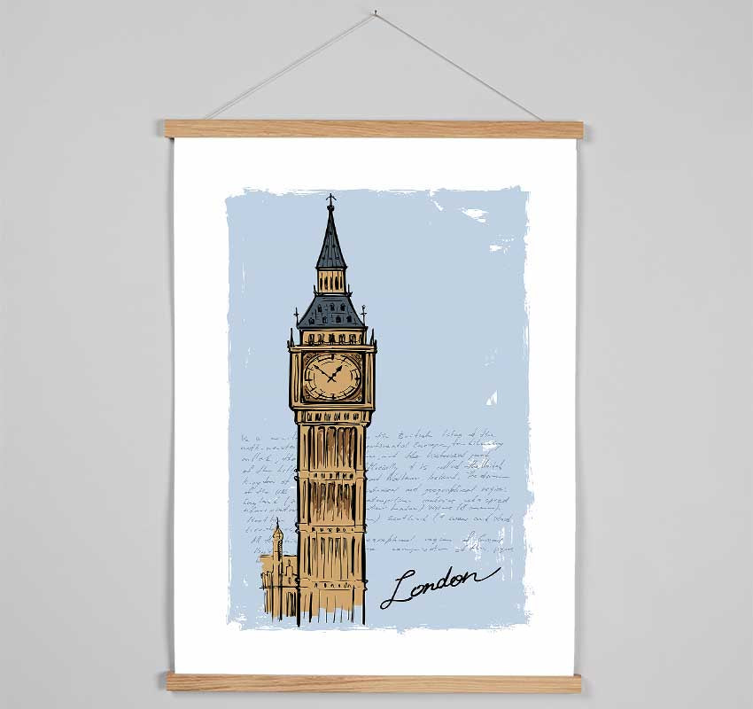 Big Ben Blues Hanging Poster - Wallart-Direct UK