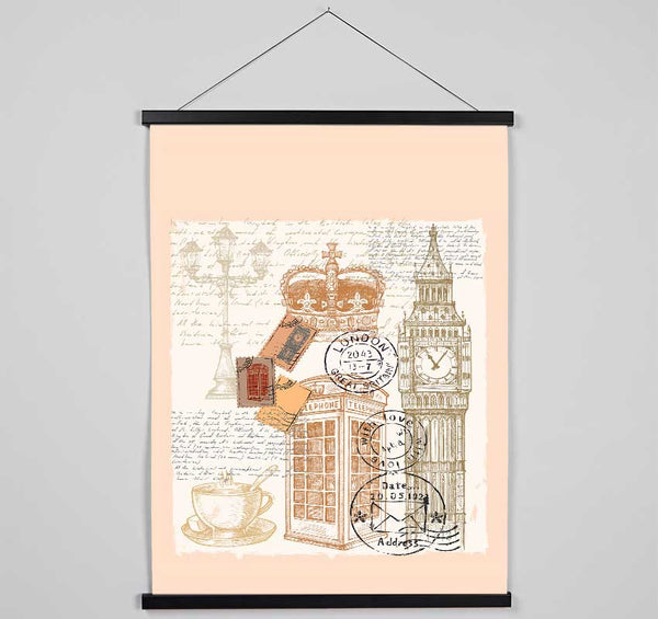 Passport Stamps Hanging Poster - Wallart-Direct UK