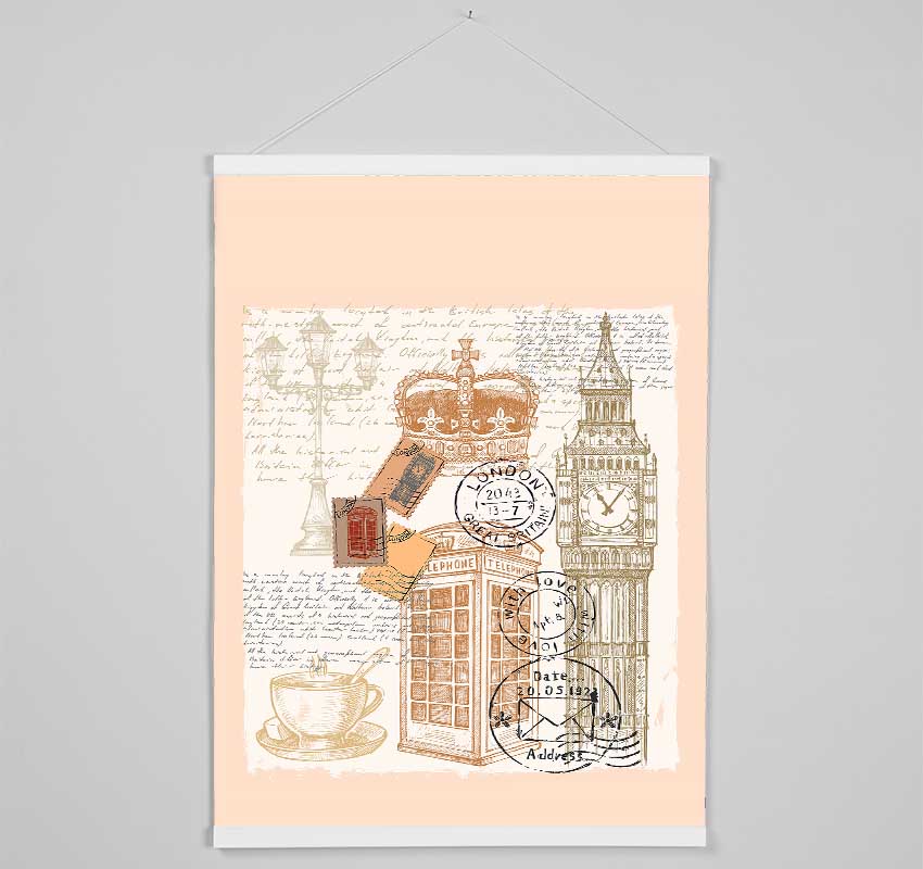 Passport Stamps Hanging Poster - Wallart-Direct UK