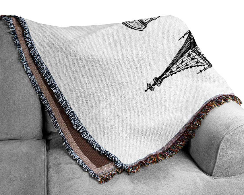 Attractions Of The City 7 Woven Blanket