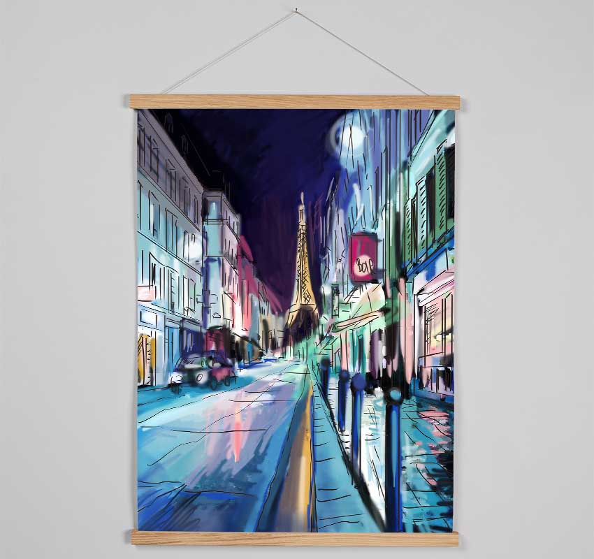 Eiffel Tower Streets 15 Hanging Poster - Wallart-Direct UK