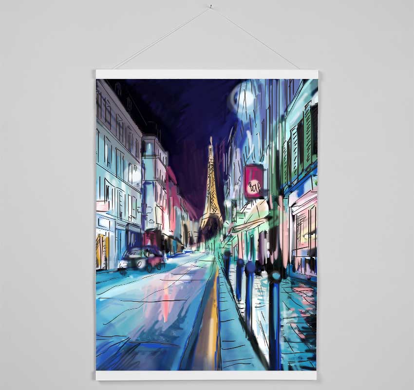 Eiffel Tower Streets 15 Hanging Poster - Wallart-Direct UK