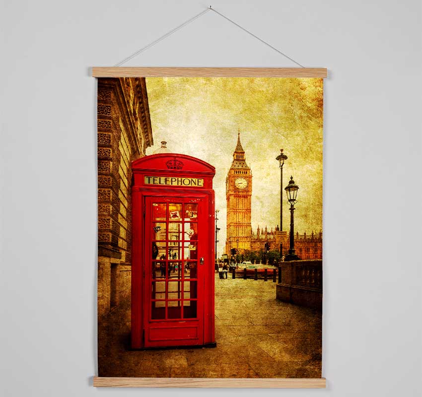 Big Ben Golden Glow Hanging Poster - Wallart-Direct UK