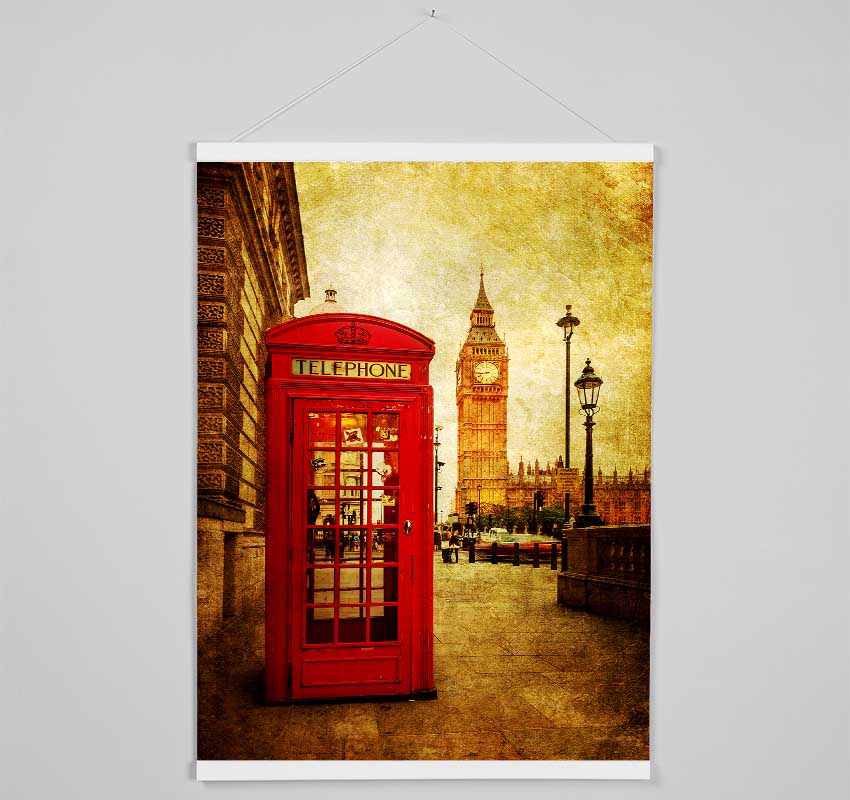 Big Ben Golden Glow Hanging Poster - Wallart-Direct UK