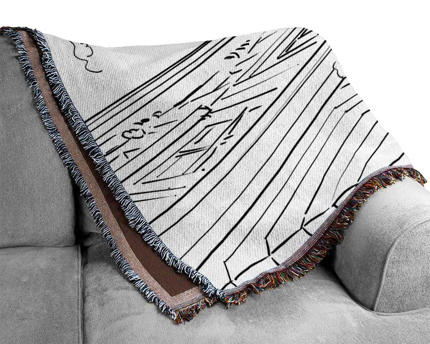 Eiffel Tower Streets 2 Woven Blanket