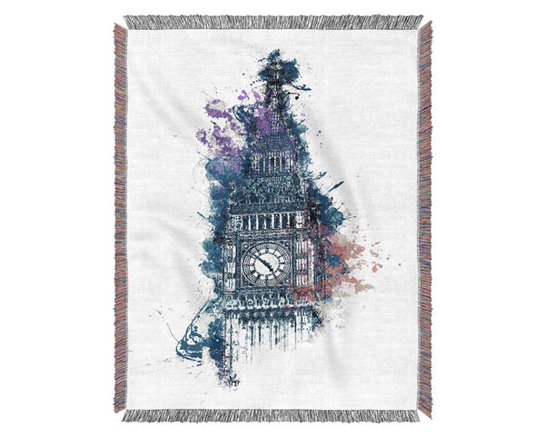 Watercolour Big Ben 4 Woven Blanket