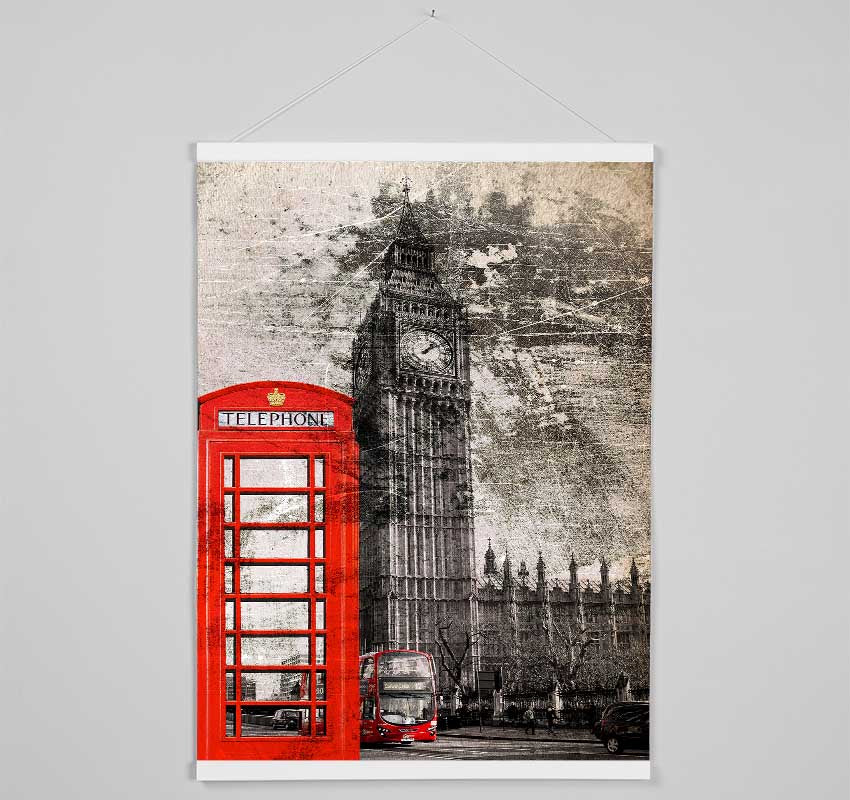 Retro Big Ben Hanging Poster - Wallart-Direct UK