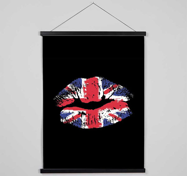 British Flag Lips Hanging Poster - Wallart-Direct UK