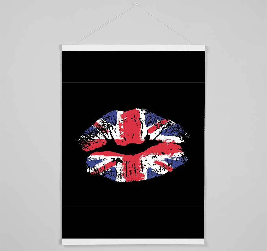 British Flag Lips Hanging Poster - Wallart-Direct UK