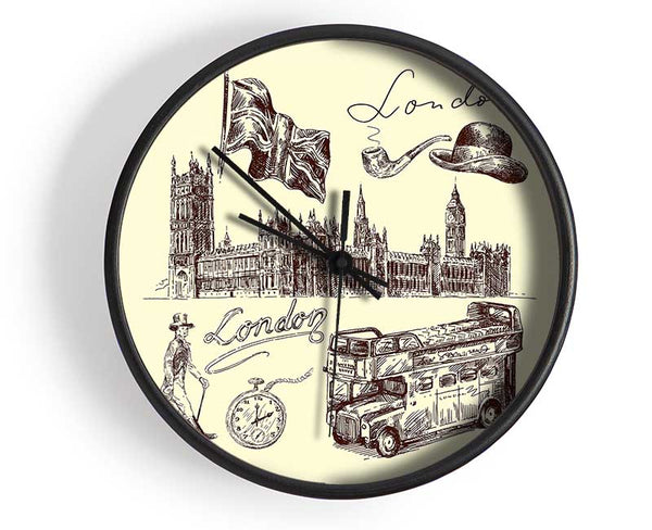 Retro City Clock - Wallart-Direct UK