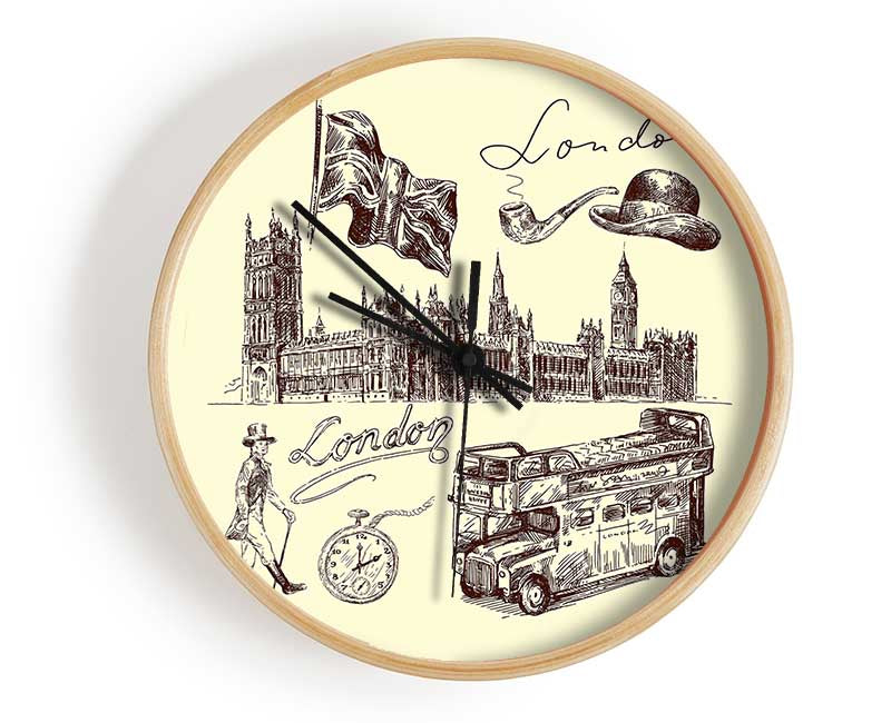 Retro City Clock - Wallart-Direct UK