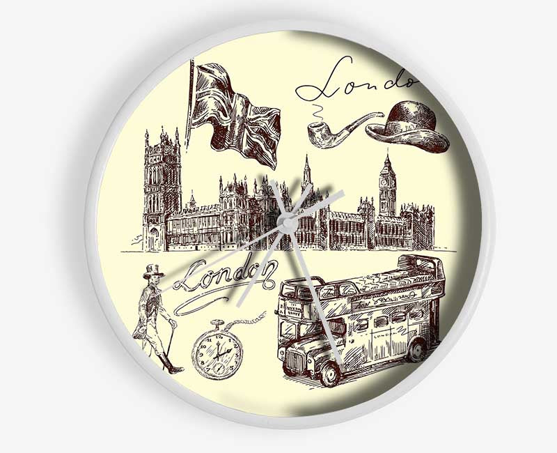 Retro City Clock - Wallart-Direct UK