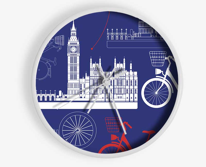 Cycling Around The City Clock - Wallart-Direct UK