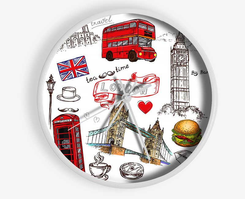 Attractions Of The City 2 Clock - Wallart-Direct UK