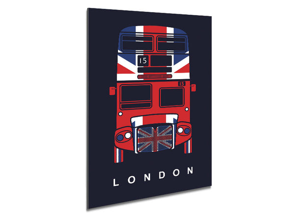 English Flag On A London Red Bus