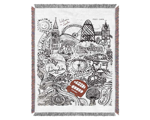 Attractions Of The City 8 Woven Blanket