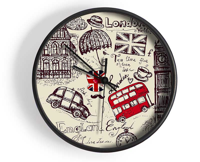 Attractions Of The City 5 Clock - Wallart-Direct UK