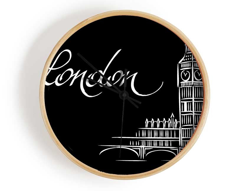 Black And White Big Clock - Wallart-Direct UK