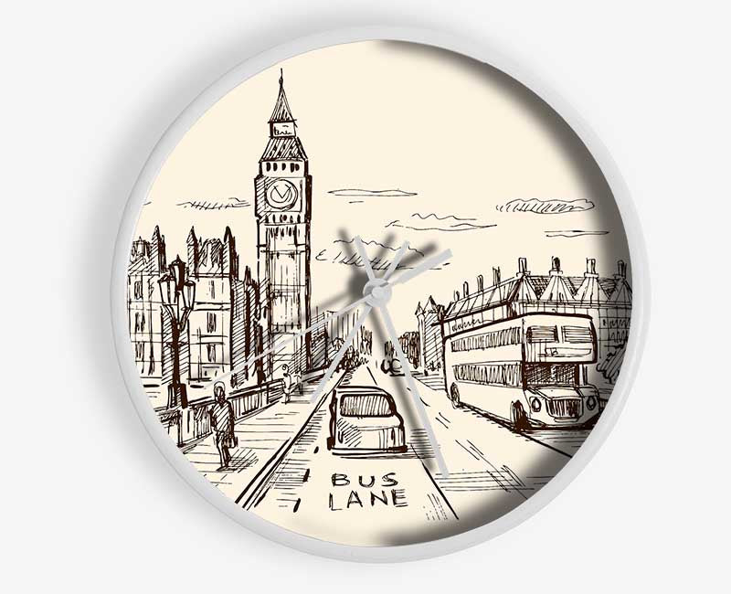 London Street Outline 1 Clock - Wallart-Direct UK