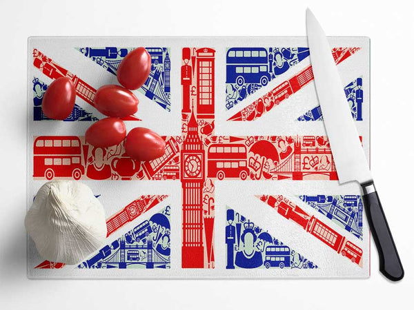 All The Things To Love In The City 4 Glass Chopping Board