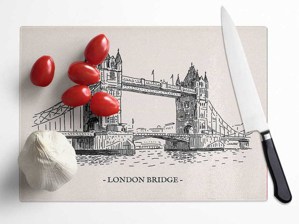 London Bridge Outline Glass Chopping Board