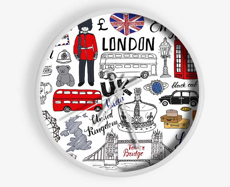 All The Things To Love In The City 1 Clock - Wallart-Direct UK