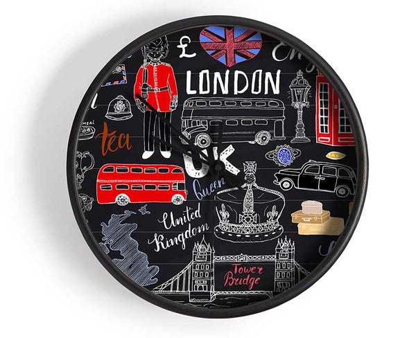 All The Things To Love In The City 2 Clock - Wallart-Direct UK