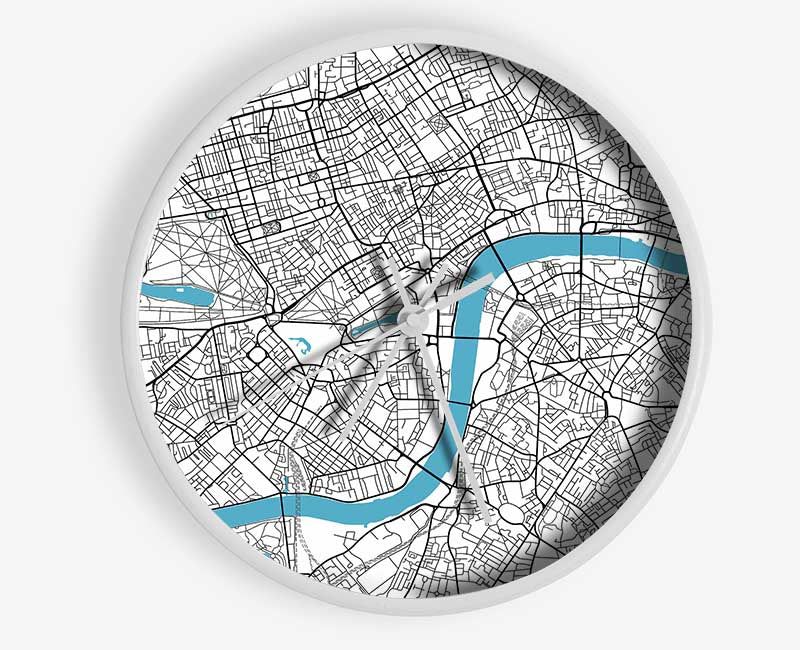 The Map Of London Thames 1 Clock - Wallart-Direct UK