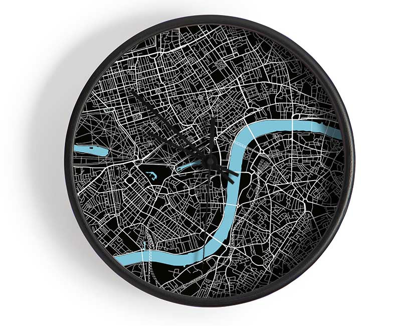 The Map Of London Thames 2 Clock - Wallart-Direct UK