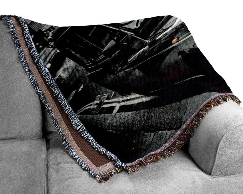 London Black Cab 1 Woven Blanket