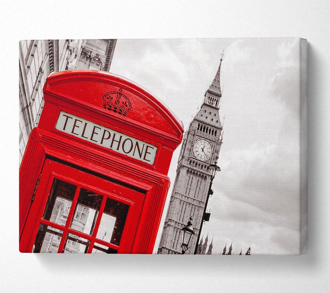 Picture of Big Ben Phone Box Canvas Print Wall Art