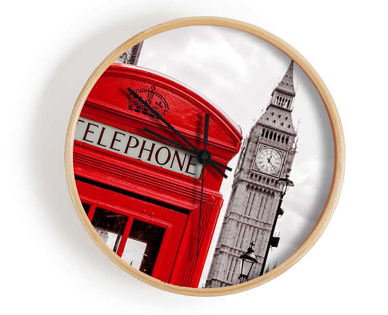 Big Ben Phone Box Clock - Wallart-Direct UK