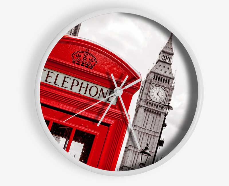 Big Ben Phone Box Clock - Wallart-Direct UK