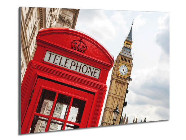 Red Telephone Box Next To Big Ben