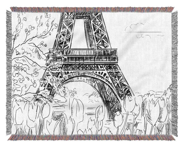 Eiffel Tower Close Up 1 Woven Blanket