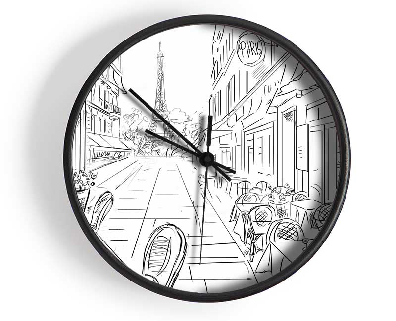 Eiffel Tower Streets 3 Clock - Wallart-Direct UK