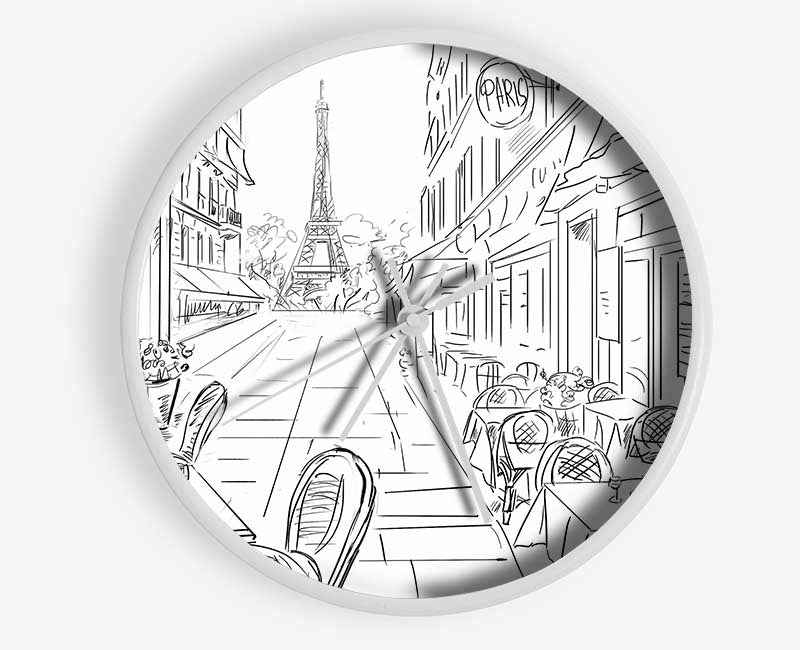 Eiffel Tower Streets 3 Clock - Wallart-Direct UK