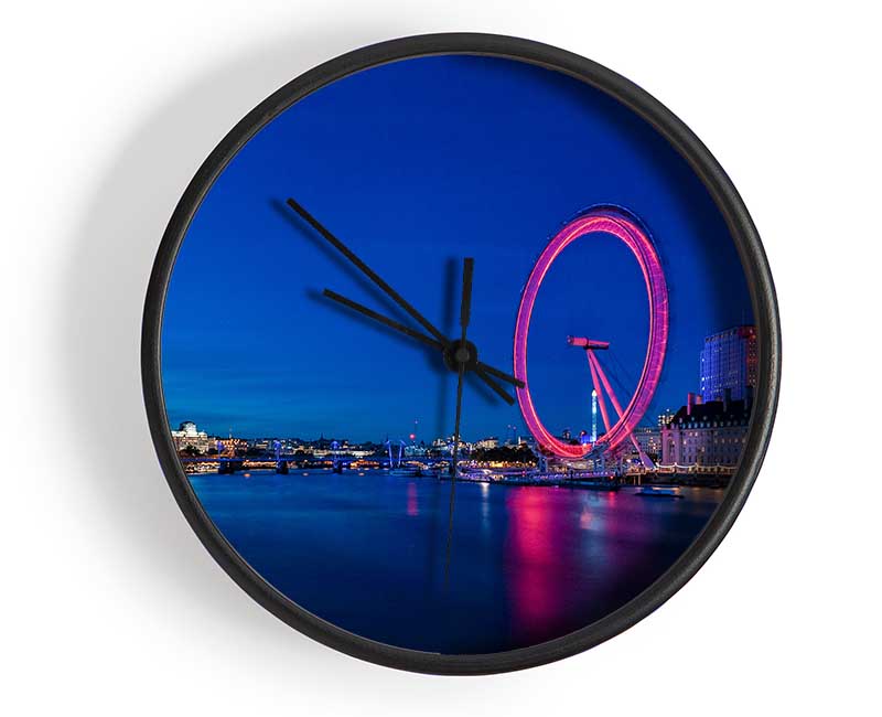 London Eye Pink Glow Clock - Wallart-Direct UK