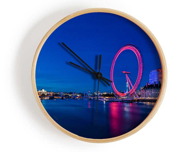 London Eye Pink Glow Clock - Wallart-Direct UK