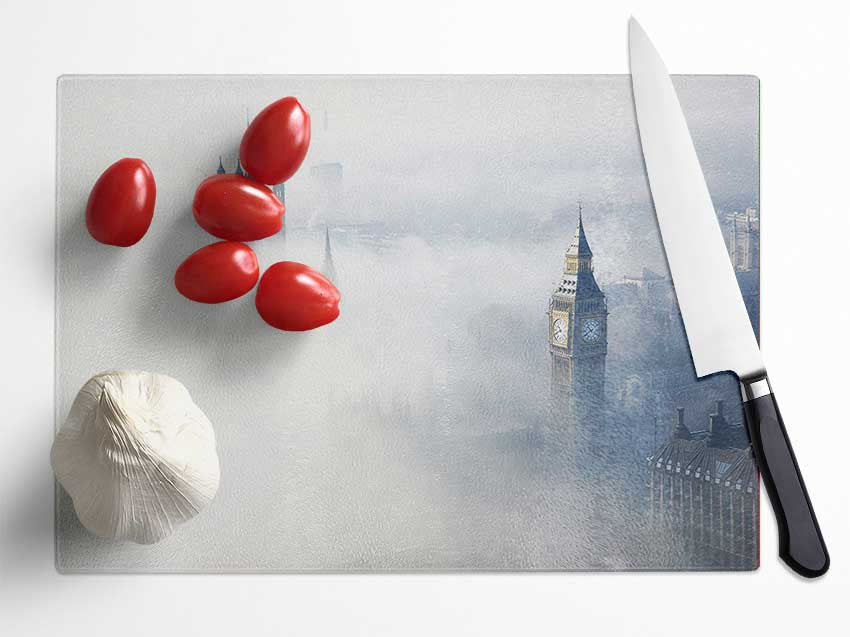 Mist Through The City Glass Chopping Board