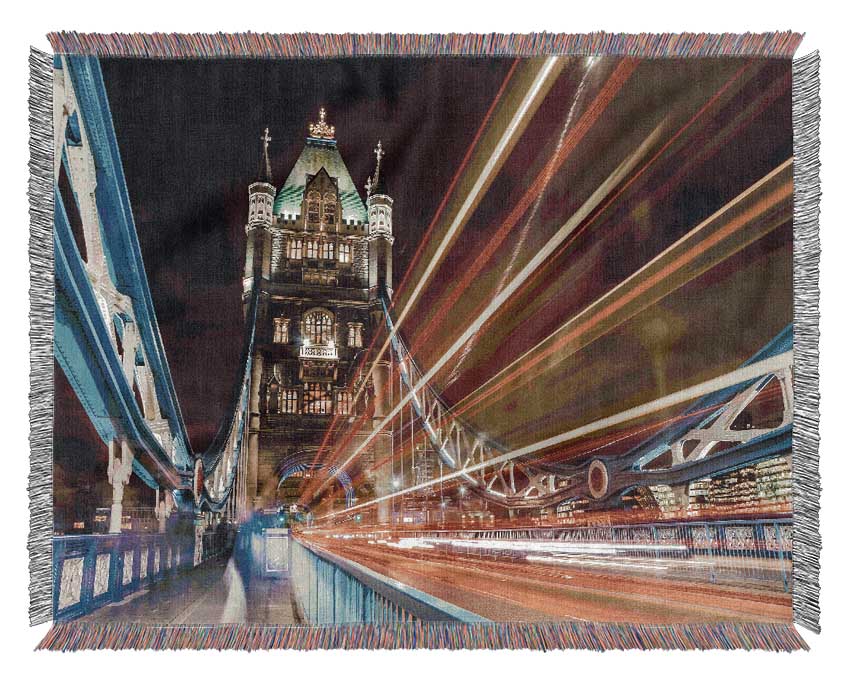 Tower Bridge Speed Of Light 1 Woven Blanket