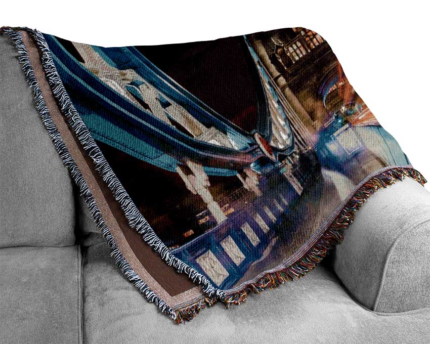 Tower Bridge Speed Of Light 1 Woven Blanket