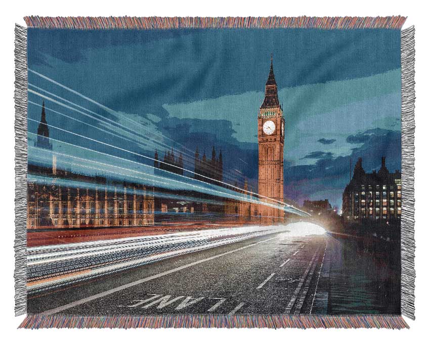 Big Ben Speed Of Light 5 Woven Blanket