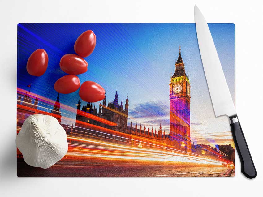 Big Ben Speed Of Light 2 Glass Chopping Board