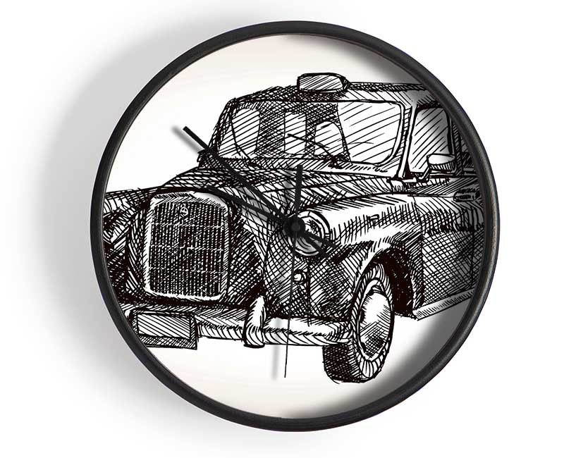 Iconic Black Cab Clock - Wallart-Direct UK